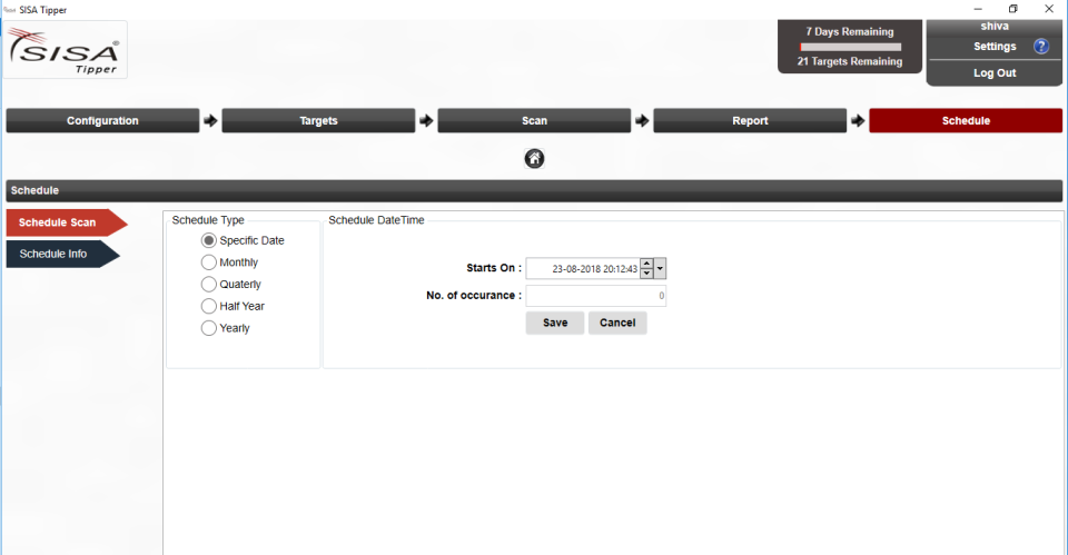 screenshot of Sisa Radar